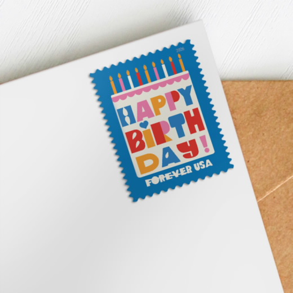 (2026) Happy Birthday Forever Stamps, Sheet of 20