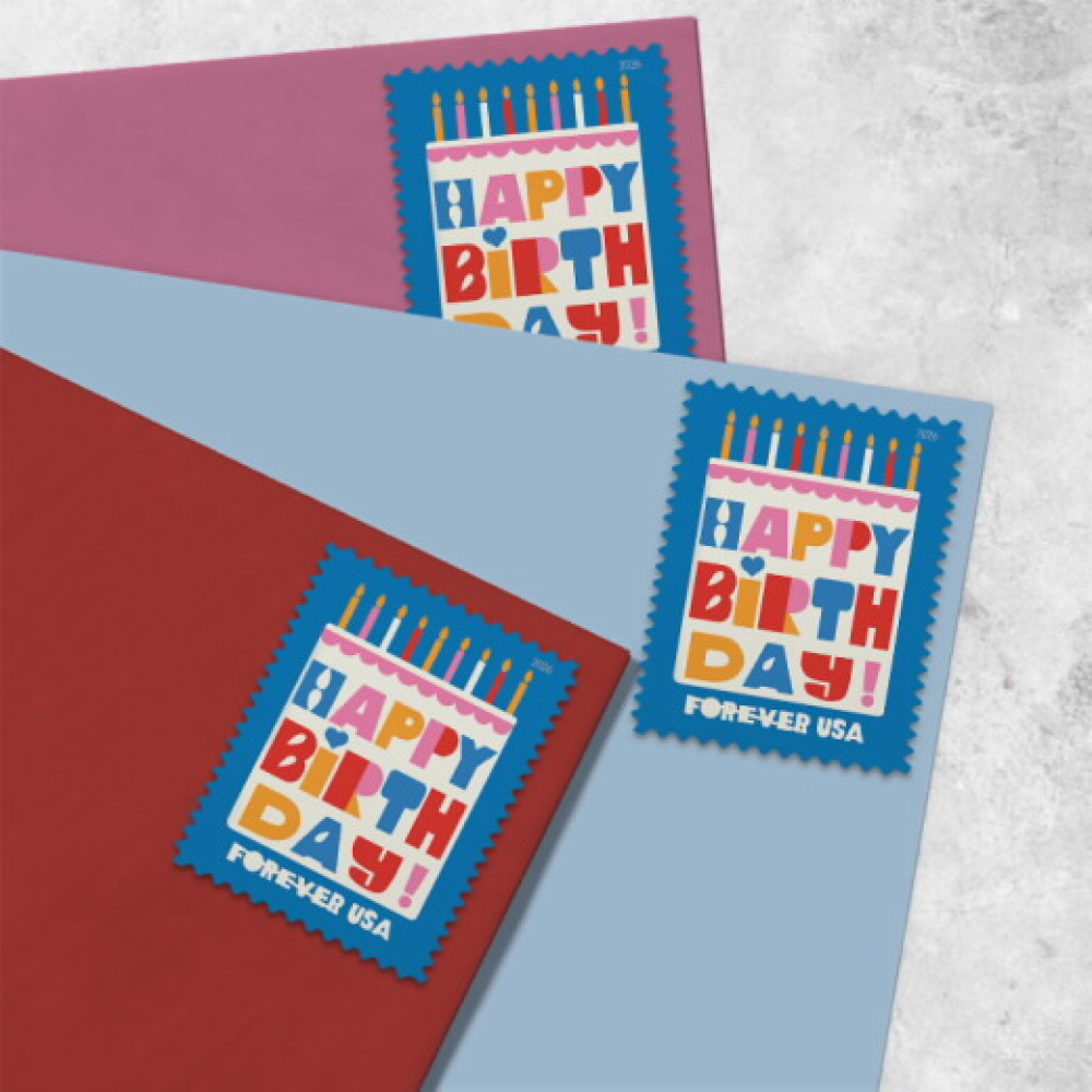 (2026) Happy Birthday Forever Stamps, Sheet of 20