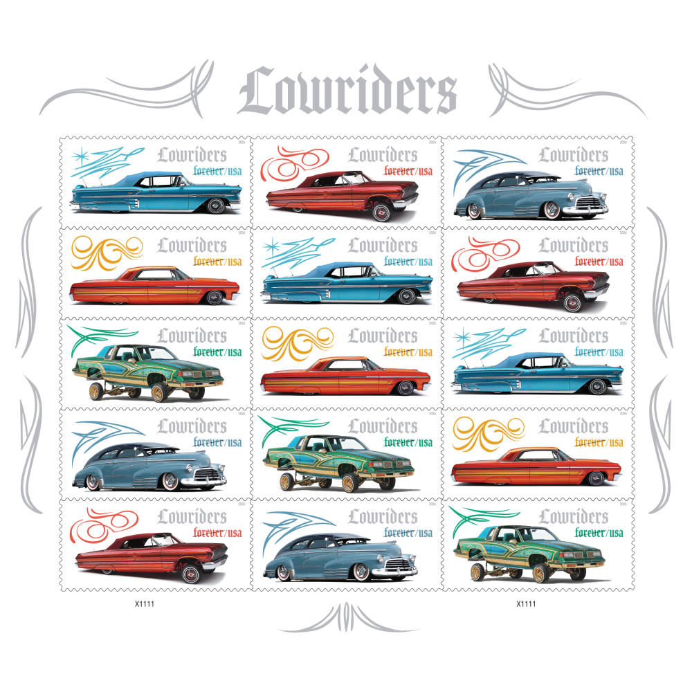 (2026) Lowriders Forever Stamps, Sheet of 15